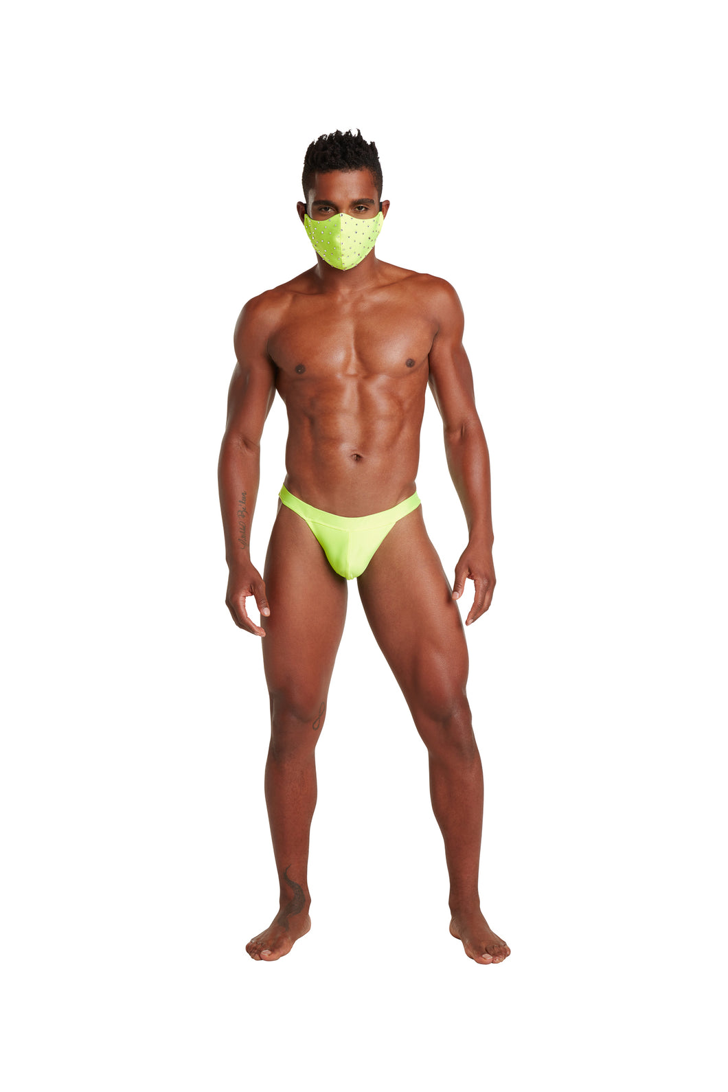 FACE MASK-NEON YEL- Crystal